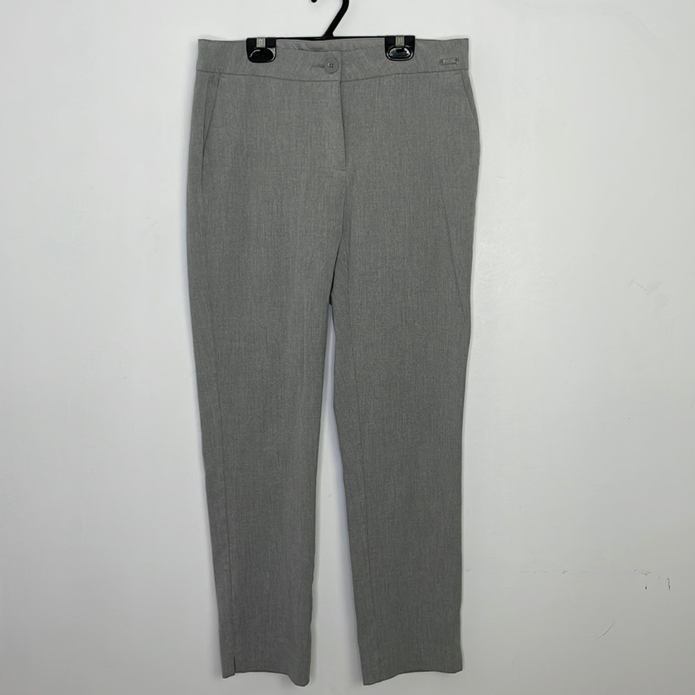 Badgley Mischka gray career office slim trouser. Sz 8